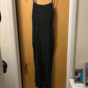 Old Navy Black and White Polka Dot Jumpsuit